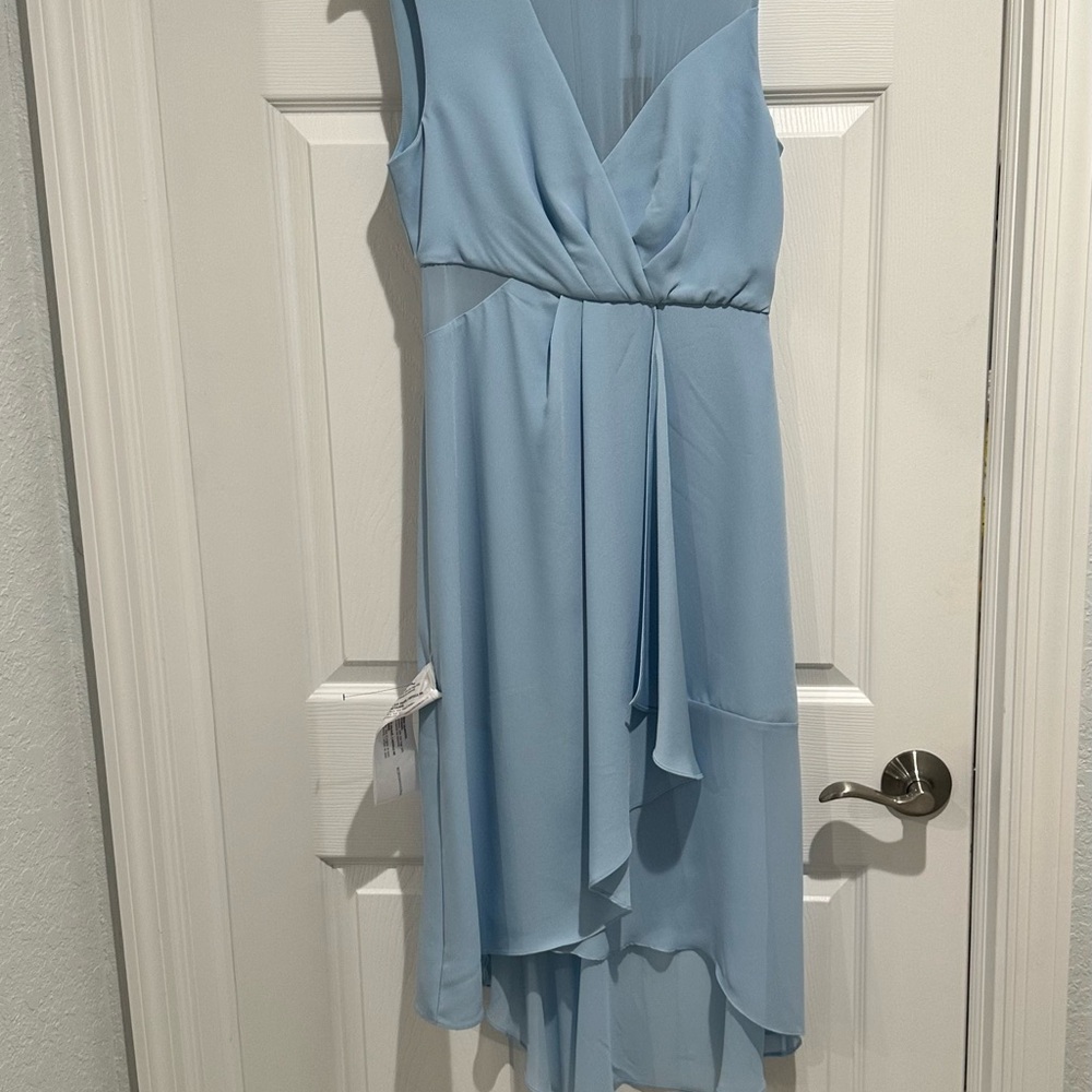 BCBGMaxAzria Light Blue High Low Dress